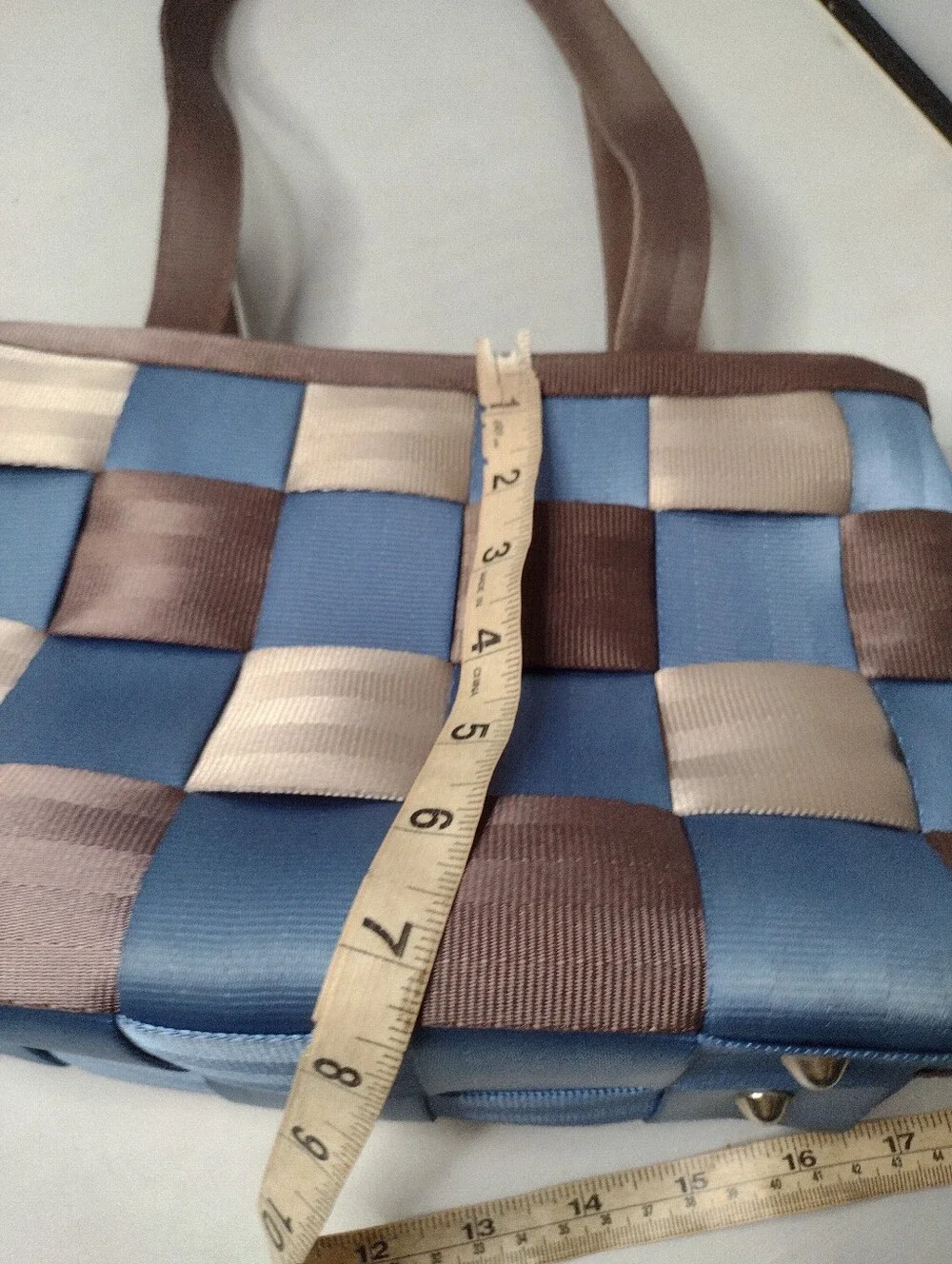 Harveys Seatbelt Bags Limited Edition #76 Tote Bag Blue Gray Shoulder Purse B2